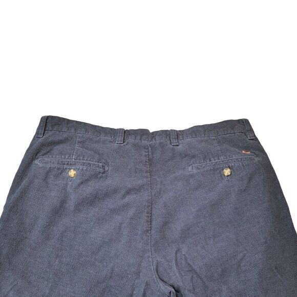 Dockers Mens D3 Classic Corduroy Khaki Pants Blue Straight Fit Flat Front 38x34 - Picture 6 of 12